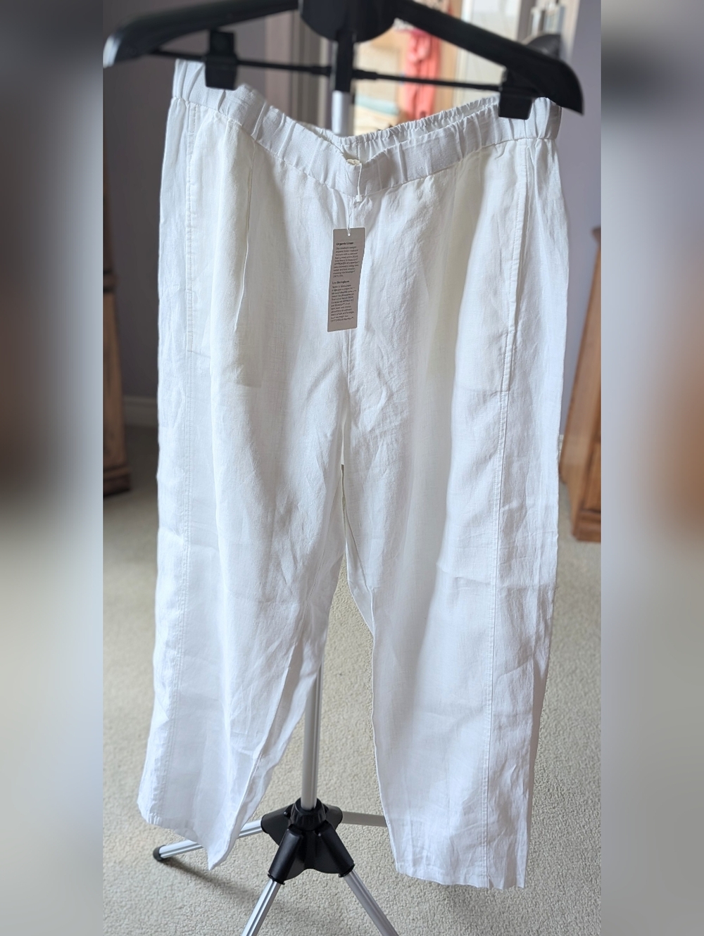 Eileen Fisher White Linen Pants